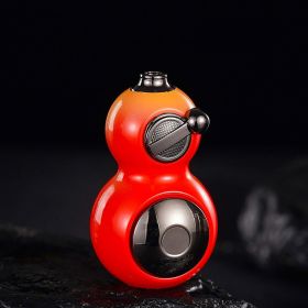 Torch Lighter, Black Myth Gourd Shape Lighter, Metal Windproof Torch Lighter, Portable Lighter, Flame Size Adjustable refillable Gas Lighter (Color: Red)