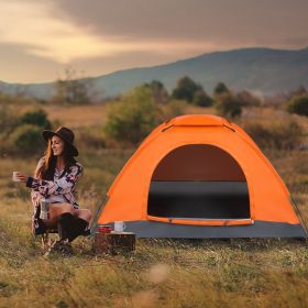 Single-person Single-layer Orange Tent (Color: Orange)